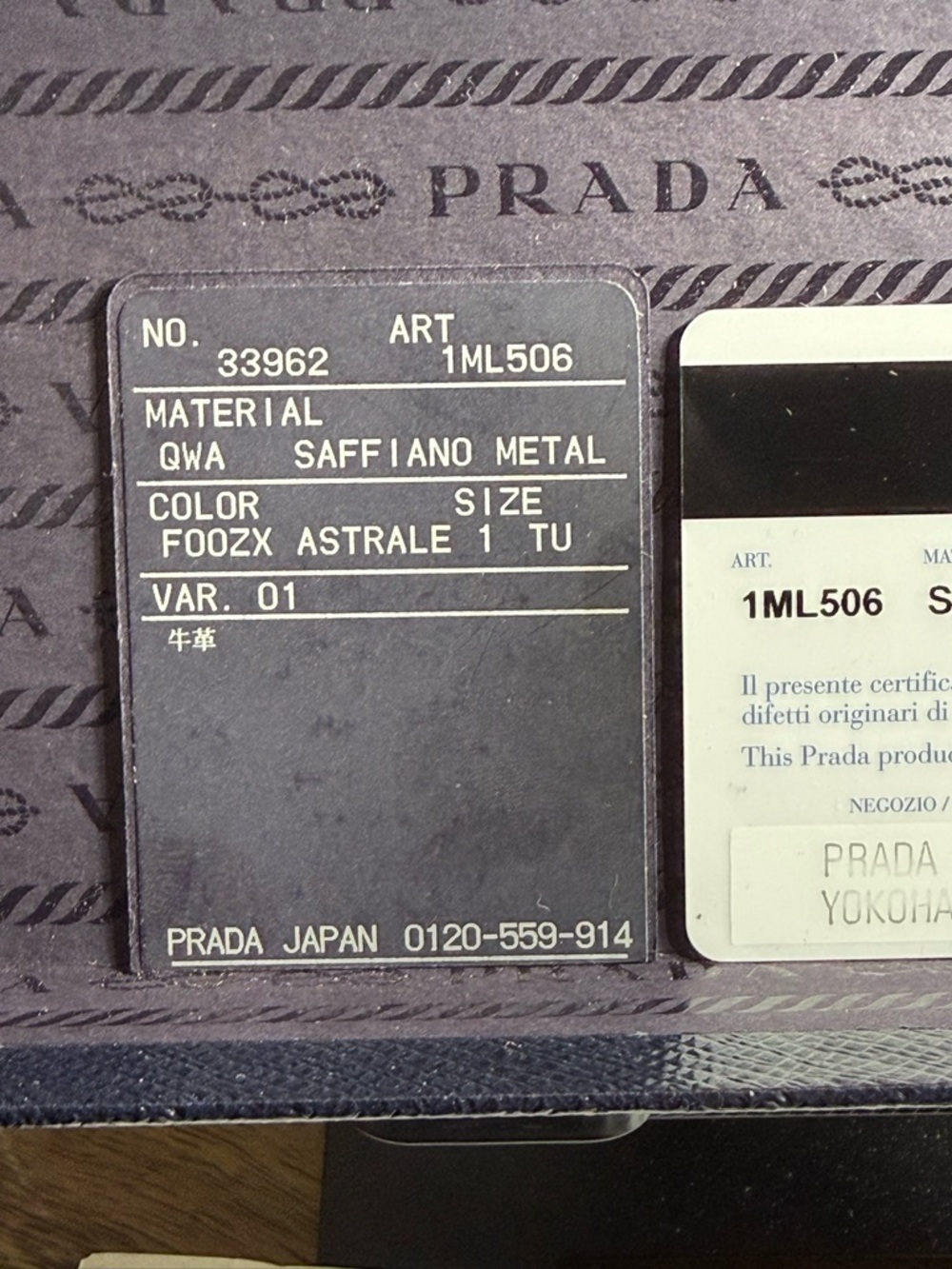 Prada Blue Saffiano Leather Zip Wallet with Gold Logo - Picture 14 of 16